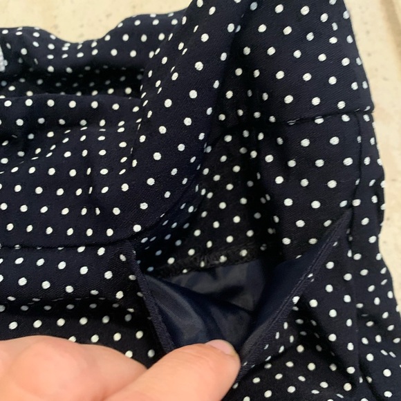 S.C. & CO. Navy Blue Polka Dot Cropped Pants Size 6 - Picture 3 of 8